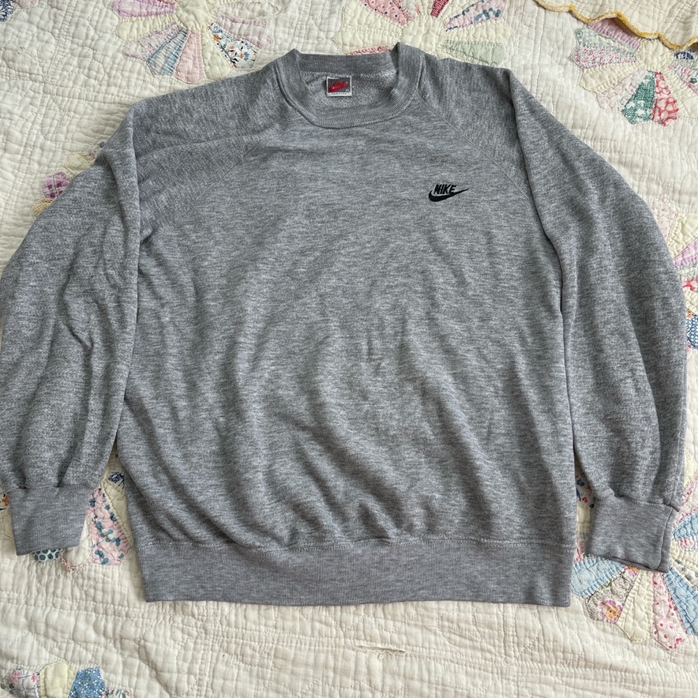 vintage nike embroidered crewneck sweatshirt spell out size large extra large